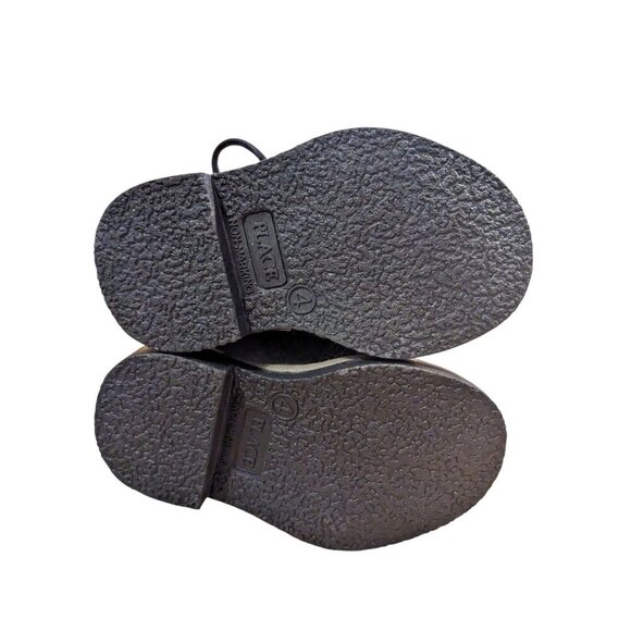 The Childrens Place Toddler Boys Size 4 Gray Winter Boots Lace Up Shoes - Picture 7 of 8